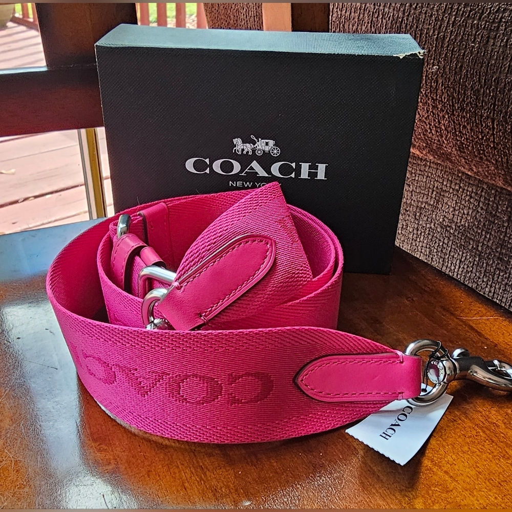 Coach Webbing Strap Dragonfruit